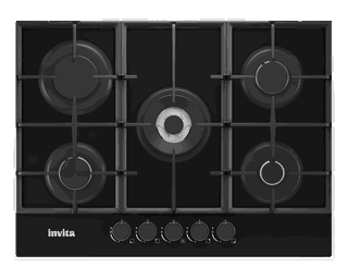 Cooktop Invita A Gás Black 70 Cm Bivolt