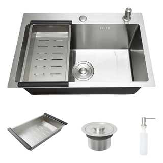CUBA GOURMET QUADR C/ ACESS. 60X40 A-304 Acabamento Escovada aço 304