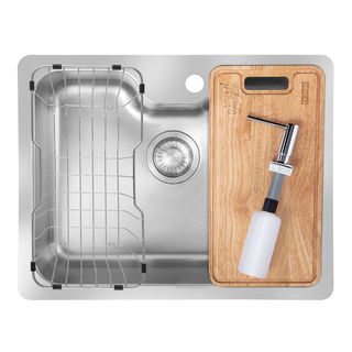 Cuba de Embutir Franke Bell BCX 110-55 TL em Aço Inox 54,5 x 41,5 cm com Acessórios