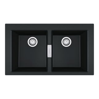 Cuba de Sobrepor Franke Sirius Dupla SID 620 em Tectonite Carbon Black