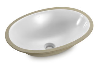 Cuba de Embutir Icasa Oval em Cerâmica 49 x 36 cm Branca