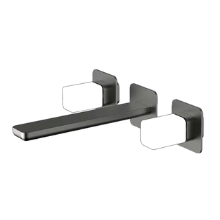 Conjunto Misturador Quente e Frio Doka de Parede para Lavatório Rivvo Gunmetal