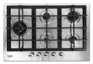 Cooktop Crissair à Gás 5 Bocas Tripla-Chama Lateral Inox 75cm Bivolt CCP750