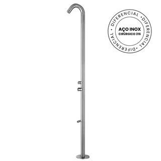 Chuveiro Aço Inox 316 para Área Externa Brushed