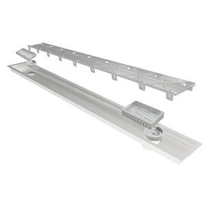 Ralo Linear Multimaster Tampa Oculta 130 cm com 2 saídas