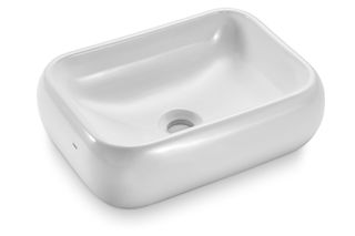 Cuba de Apoio Icasa Retangular em Cerâmica 41 x 31 cm Branca