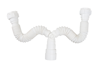 Tubo Extensivo Multiuso (Sifão) Duplo Branco Plasbohn