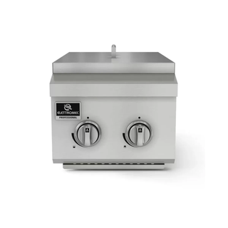 Churrasqueira a Gas Elettromec Dominó 2Q 40cm Inox DBQ-2Q-40-XP-NHUB