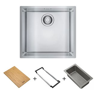 Cuba de Embutir Franke Linea 40 em Aço Inox 40 x 40 cm com Acessórios