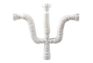 Tubo Extensivo Multiuso (Sifão) Triplo Branco Plasbohn