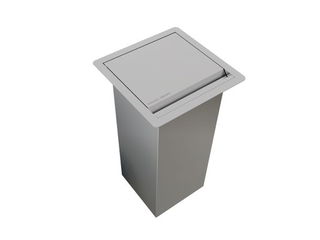 Lixeira de Embutir Calha Úmida Quadratta Kitchen com Tampa Articulada 2020 7 L