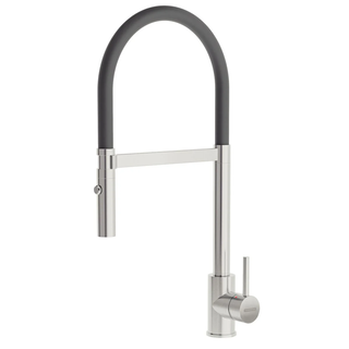 Monocomando Versatille Black em Aço Inox com Mangueira de Silicone Preto