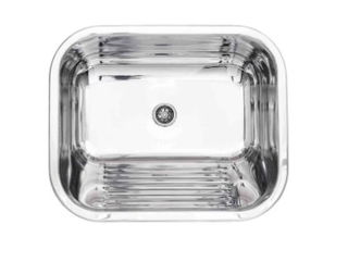 Tanque Encaixe Aco Inox Polido 400x400x220 Sem Valvula 3.1/2" 21 Litros