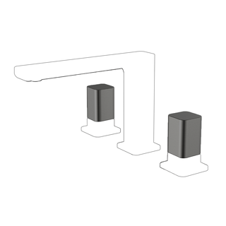 Par Volante para Corpo Misturador Quente e Frio Doka Rivvo Gunmetal