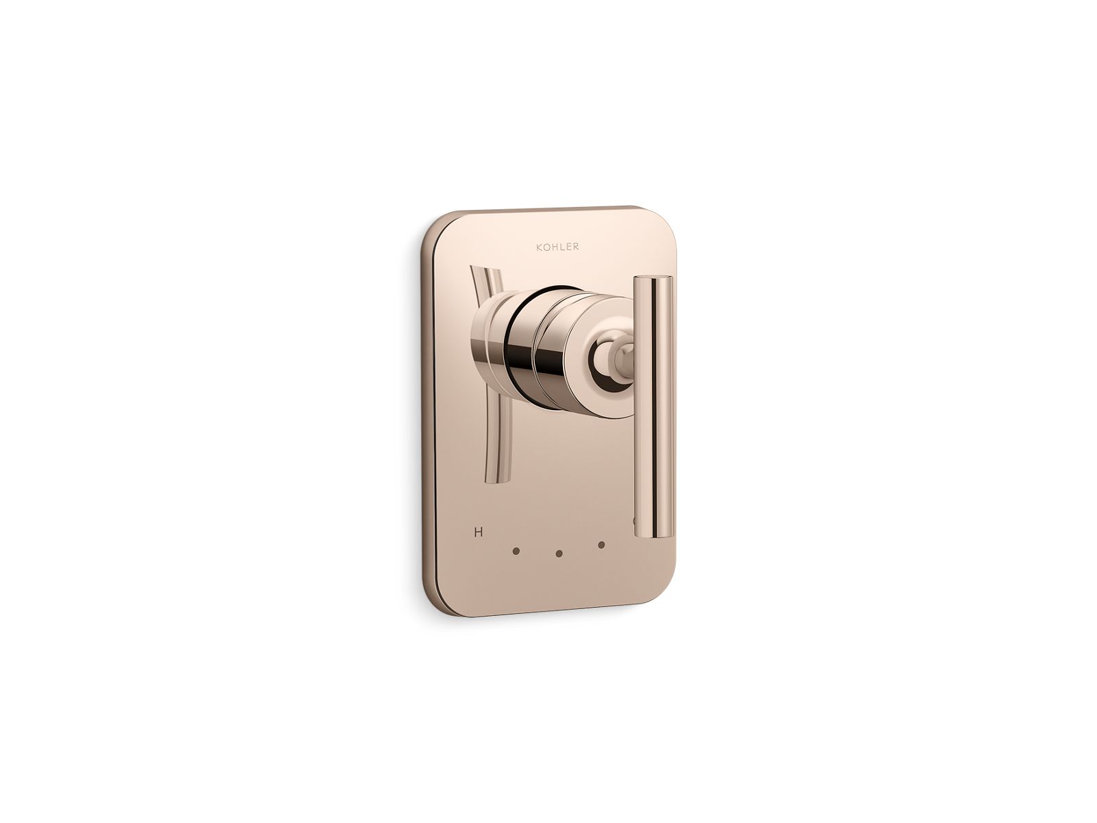 Kohler Acabamento para misturador monocomando de chuveiro Purist Ouro Rosa