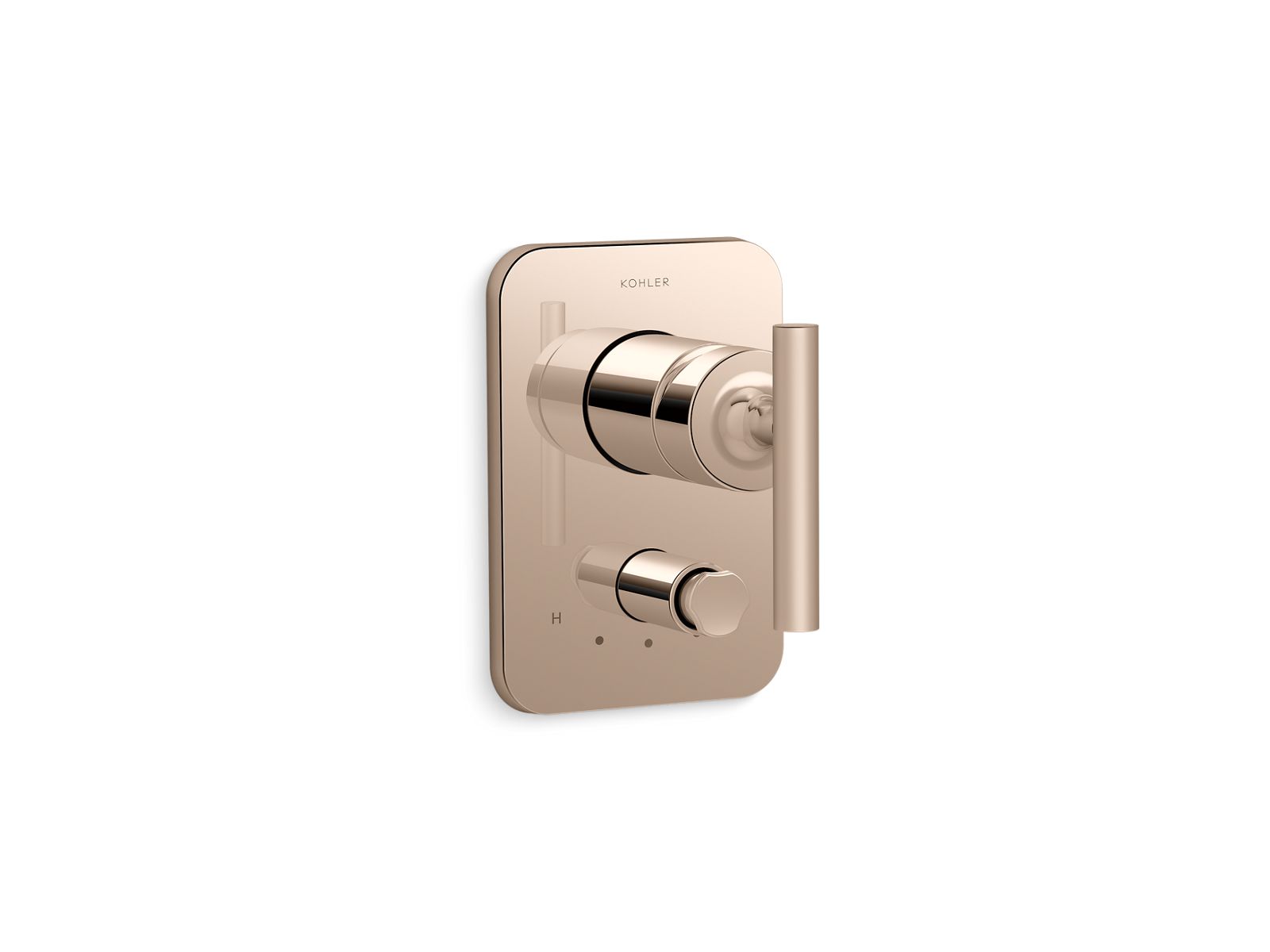 Kohler Acabamento para misturador monocomando com desviador banheira/chuveiro Purist Ouro Rosa