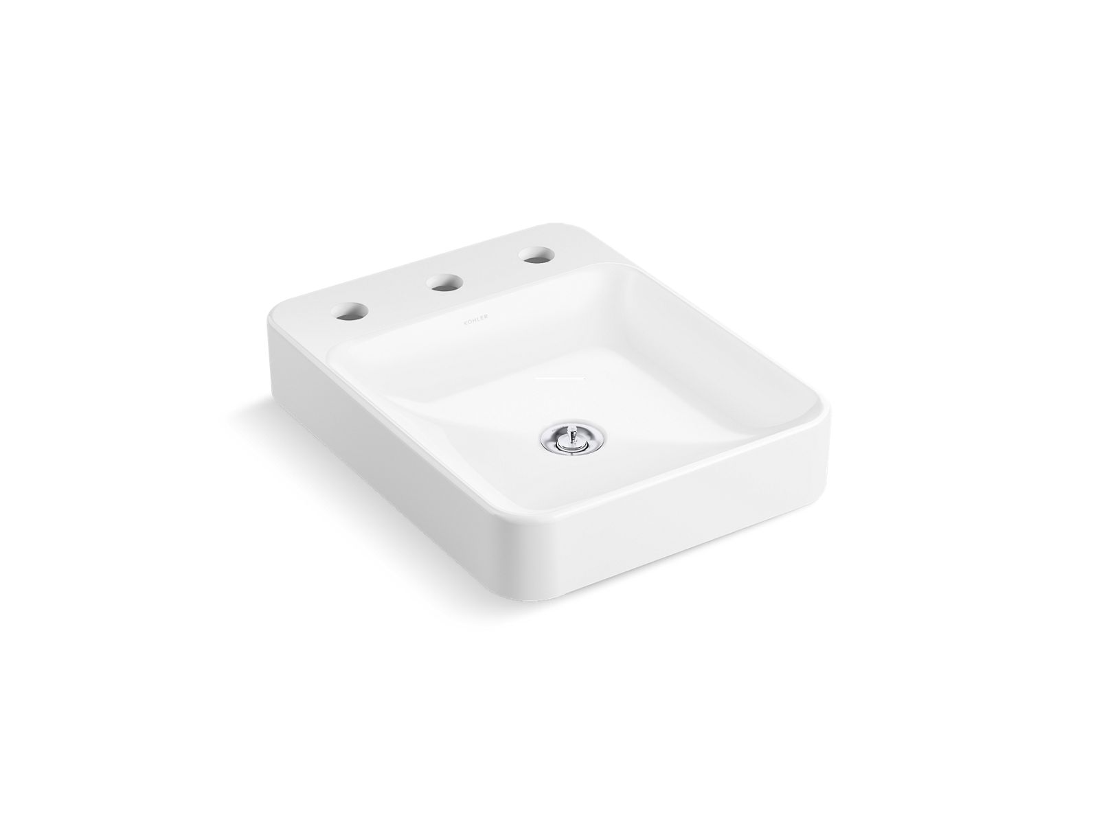 Kohler Cubas retangulares para pia de banheiro, sem transbordamento, com 450 mm  Branco