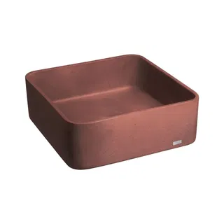 Cuba de Banheiro Concreto Apoio Quadrada 40 cm (Urban Terracota)