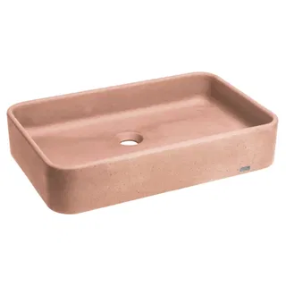 Cuba de Banheiro Concreto Apoio Retangular 55 cm (Allure Rosé)