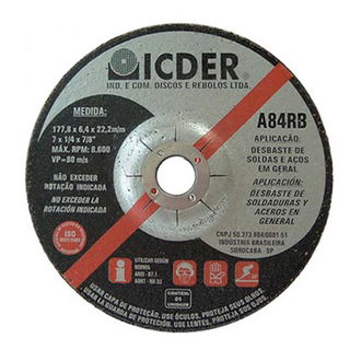 Disco de Desbaste para Ferro ICDER 114 mm