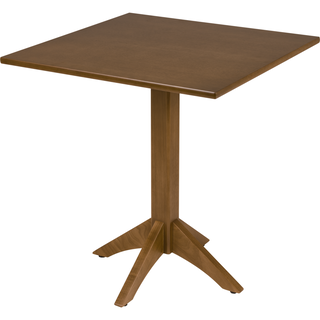 Mesa de Madeira Tramontina London Coluna Central Quadrada em Tauarí Amêndoa 4 Lugares 70 cm