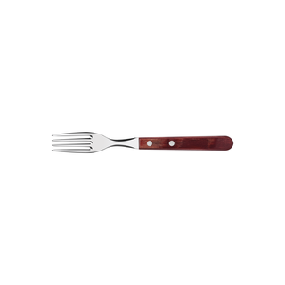 Garfo de Mesa Tramontina Churrasco com Lâmina em Aço Inox e Cabo de Madeira Tratada Polywood Vermelho