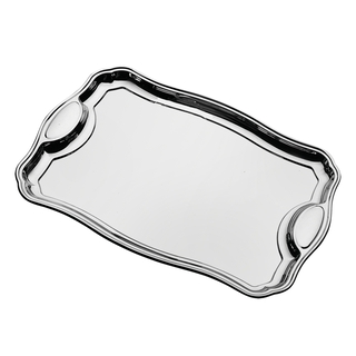 Bandeja Tramontina Classic Retangular em Aço Inox com Alças 49 x 34 cm