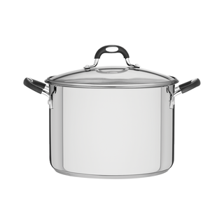 Caldeirão Tramontina Astro Silicone em Aço Inox com Fundo Triplo com Tampa de Vidro 28 cm 11,4 L