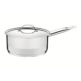 Panela Tramontina Professional em Aço Inox Fundo Triplo com Tampa Plana Detalhe Satinado 24 cm 4,7 L