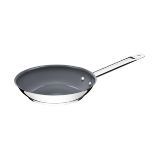 Frigideira Rasa Tramontina Professional em Aço Inox com Fundo Triplo e Revestimento Interno Cerâmico Grafite 20 cm 1,1 L