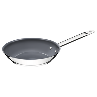 Frigideira Rasa Tramontina Professional em Aço Inox com Fundo Triplo e Revestimento Interno Cerâmico Grafite 30 cm 2,9 L